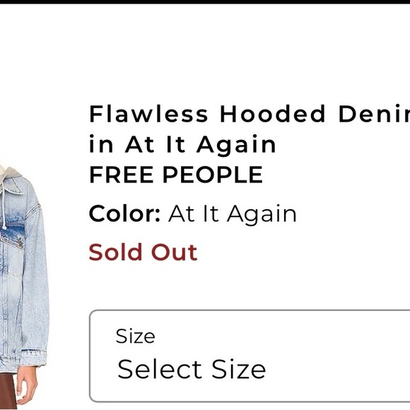 Free people (we are the free) denim  Hooded Jacket - Picture 2 of 9
